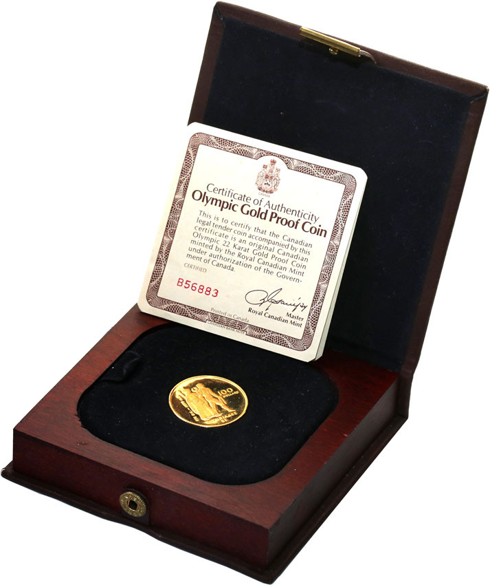 Kanada 100 dolarów 1976 Olimpiada Montreal (1/2 uncji złota) st.L-